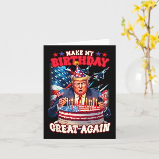 Maak je verjaardag weer geweldig kaart (Gele Bloem)