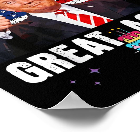 Maak je verjaardag weer geweldig, Trump Fan Birthd Poster (Hoek)