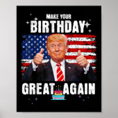 Maak je verjaardag weer geweldig, Trump Fan Birthd Poster (Voorkant)