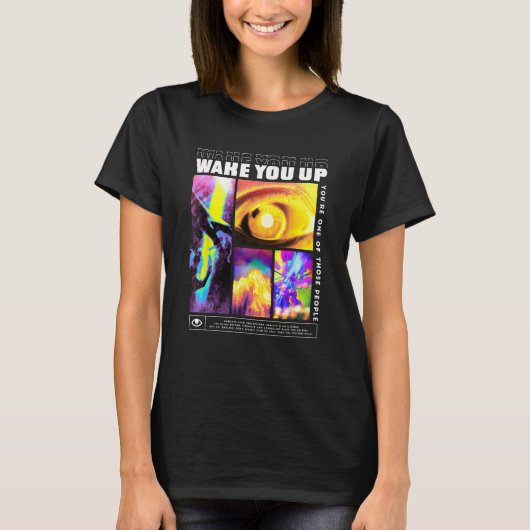 Maak je wakker Techno EDM Rave T-shirt (Voorkant)