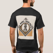 Maak Je Zet – Schaakstuk Ontwerp T-shirt (Achterkant)