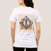 Maak Je Zet – Schaakstuk Ontwerp Tri-Blend Shirt (Achterkant)