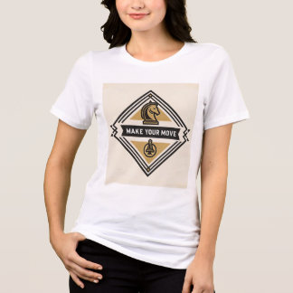 Maak Je Zet – Schaakstuk Ontwerp Tri-Blend Shirt