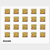 Maak je zet vierkante sticker (Vel)
