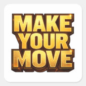 Maak je zet vierkante sticker (Voorkant)