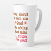 Maak je zorgen over je eigen keuze voor Sin Pro Latte Mok (Rechterhoek)