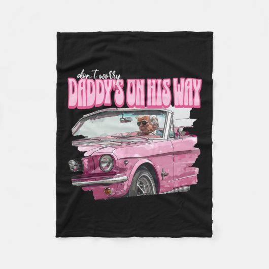 Maak je zorgen papa's op zijn weg Grappige Donald Fleece Deken (Voorkant)