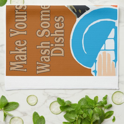 Maak jezelf aan het begin van de wasbeurt theedoek (Gevouwen)