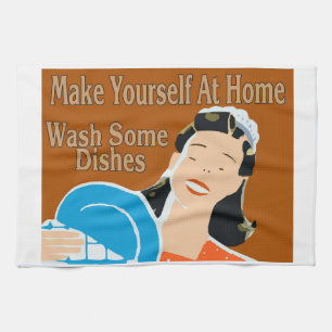 Maak jezelf aan het begin van de wasbeurt theedoek