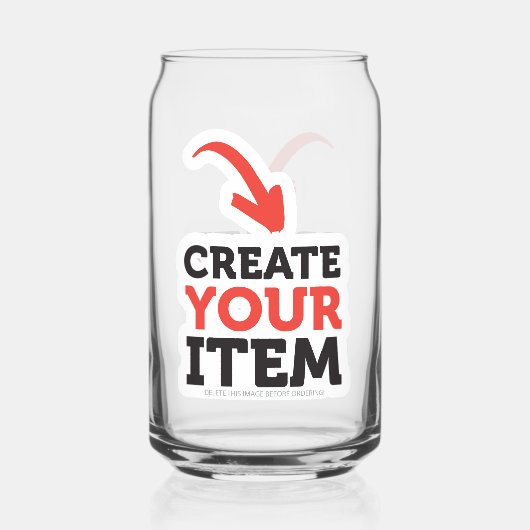 MAAK-JEZELF DIY Aangepast ontwerp upload je eigen Blikvorm Glas (Voorkant)