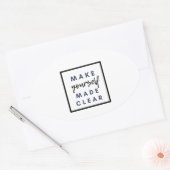 Maak jezelf duidelijk ovale sticker (Envelop)