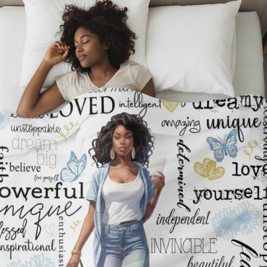 "Maak jezelf een prioriteit" Empowerment Fleece Deken
