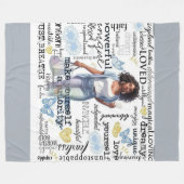 "Maak jezelf een prioriteit" Empowerment Fleece Deken (Voorkant (Horizontaal))
