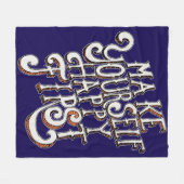 Maak jezelf eerst gelukkig fleece deken (Voorkant (Horizontaal))