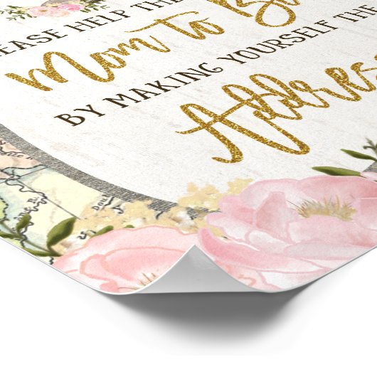 Maak jezelf het Geadresseerde Baby van het Wereldb Poster (Hoek)