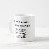 Maak Jezelf Inspirerende Quote Koffiemok (Voorkant links)