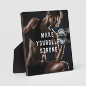 Maak jezelf sterk. Women's Workout Motivatie Fotoplaat (Voorkant)