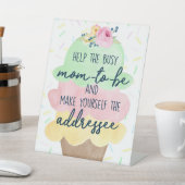 Maak jezelf tot het Baby shower van geadresseerde Reclamebord Met Voetstuk (Insitu)