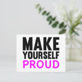 Maak jezelf trots briefkaart (Staand voorkant)