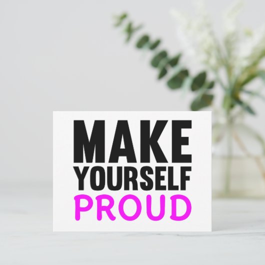 Maak jezelf trots briefkaart (Staand voorkant)