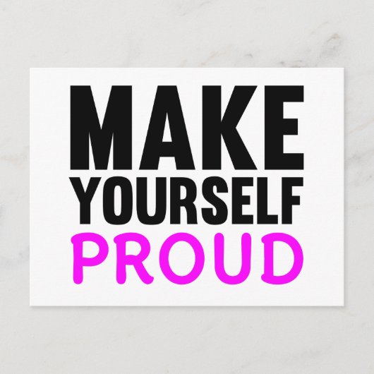 Maak jezelf trots briefkaart (Voorkant)