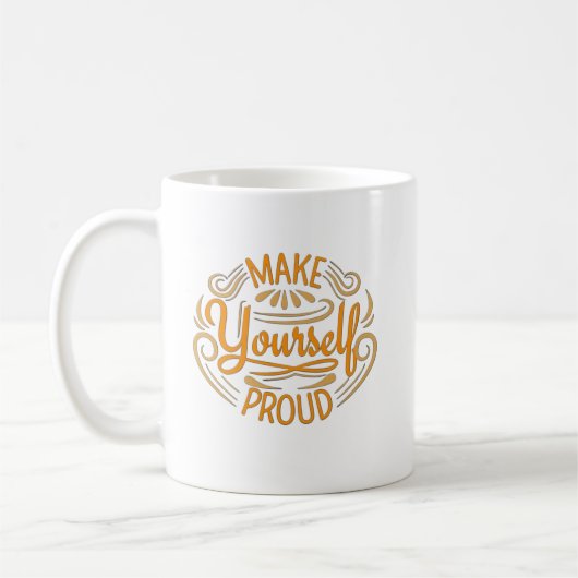 Maak jezelf trots koffiemok (Links)