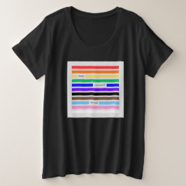 Maak jezelf trots Regenboog Redactie Pride 2026 Grote Maat T-shirt