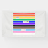 Maak Jezelf Trots Regenboog Redactie Pride 2026 Spandoek (Horizontaal)