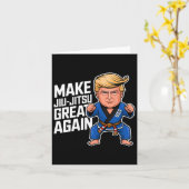 Maak Jiu-jitsu weer geweldig grappig Trump Kaart (Gele Bloem)