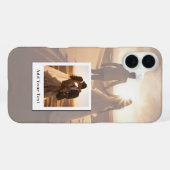 Maak Jouw Eigen 2 Foto met Naam iPhone Hoesje (Achterkant horizontaal)