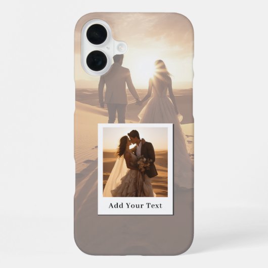 Maak Jouw Eigen 2 Foto met Naam iPhone Hoesje (Achterkant)