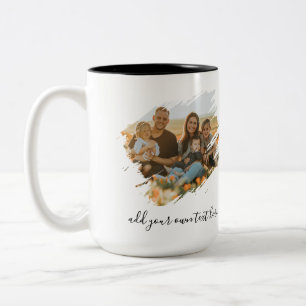 Maak Jouw Eigen 2 Foto Tweekleurige Koffiemok