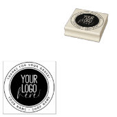 Maak Jouw Eigen Aangepaste Ronde Logo Bedankt Rubberstempel (Gestempeld)