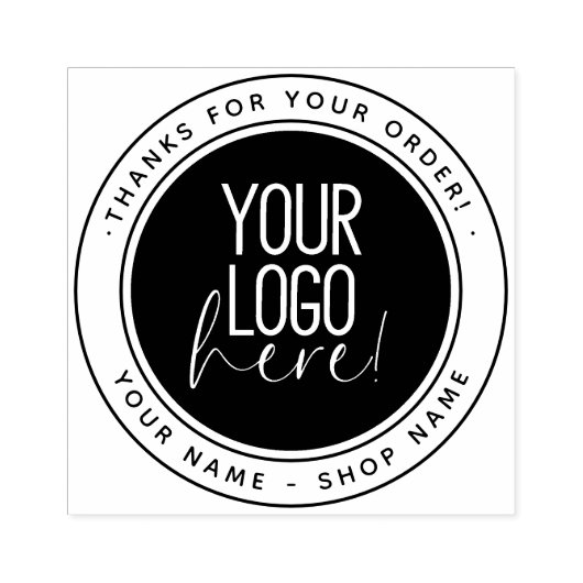 Maak Jouw Eigen Aangepaste Ronde Logo Bedankt Rubberstempel (Afrduk)