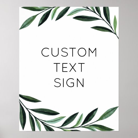 Maak Jouw Eigen Aquarel Groene Poster (Voorkant)