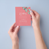 Maak Jouw Eigen BLUSHROSE Eucalyptus Trouwflyer Flyer (Hand)