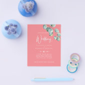 Maak Jouw Eigen BLUSHROSE Eucalyptus Trouwflyer Flyer (Enkel)