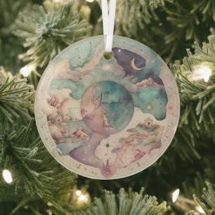 Maak Jouw Eigen Fantasie Wereldkaart Glas Ornament