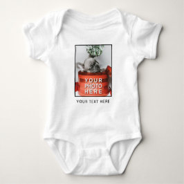 Maak Jouw Eigen Foto & Aangepaste Tekst Baby Body' Romper