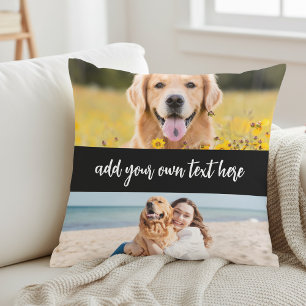 Maak Jouw Eigen Foto Met Tekst Met 4 Foto's Kussen