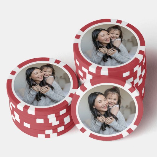Maak Jouw Eigen Foto Moeder en Ik Poker Chips (Opstapeling)