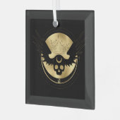 Maak Jouw Eigen Gouden Arcane Temperance Tarot Glas Ornament (Voorkant links)