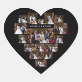Maak Jouw Eigen Hartvormige Fotocollage Met Liefde Hart Sticker (Voorkant)