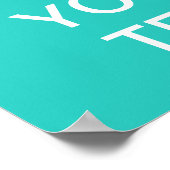 Maak Jouw Eigen "Keep Calm" Poster (aqua) (Hoek)
