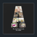 Maak Jouw Eigen Letter A Foto Collage<br><div class="desc">Deze monogram fotocollage is een persoonlijk ontwerp dat een krachtig monogram (initiatiefletters of een letter) combineert met een verzameling foto's die artistiek binnen of rond het monogram zijn gerangschikt. Het is een stijlvolle manier om herinneringen te tonen en tegelijkertijd een unieke, elegante touch toe te voegen aan decoratie of cadeaus....</div>