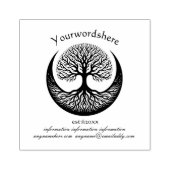Maak Jouw Eigen Levensboom Halvemaan Embleem Logo Rubberstempel (Afrduk)