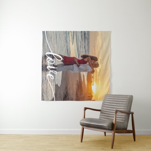 Maak Jouw Eigen Liefdesscript Romantische Koppel F Wandkleed (In Situ (horizontaal))