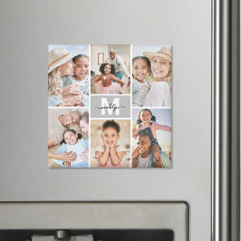 Maak Jouw Eigen Monogram 6 Foto Collage Magneet