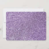 Maak Jouw Eigen Paarse Glitter Bruiloft RSVP Kaart (Achterkant)