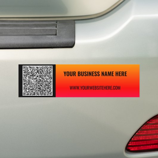 Maak Jouw Eigen QR Code Zakelijke Bumperstickers (Op auto)